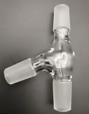 Triple Male 19/26mm Glass Ground Joint Attachment Y Adapter GonG
