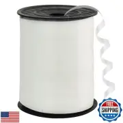 BEISHIDA 500 Yards Matte White Curling Ribbon Balloon String Crimped Ribbons