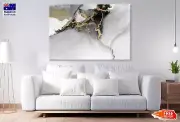 Black Gold Marble Ink Abstract Wall Canvas Home Decor Australian Made Quality