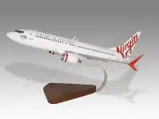 Boeing 737-800 Virgin Australia Desk Wood Airplane New Model Large Scale 1/100