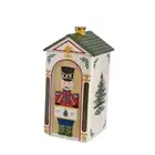 Christmas Tree Nutcracker Cookie Jar - 12" Earthenware Festive Cookie Jar