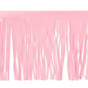 2 Yards 4 Inch PU Leather Fringe Trim DIY Tassel Fringe for Sewing, Pink