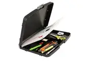 Marbig A4 Heavy Duty Storage Clipboard w Marker Pencil Case Folder Organiser BLK