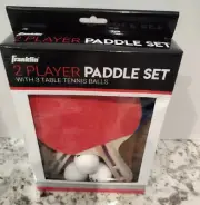 Ping Pong Paddles Franklin 2 Player Table Tennis Paddle Kit 3 Tennis Balls NIB