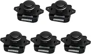 Push Button Latch, Push Button Catch Lock for Drawer Cabinet, RV Caravan Yacht Camper Motorhome Cupboard Door Keyless Latch Knob(Black(5Pcs))