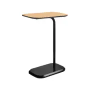 Sarantino Beveled Edge C-Shaped Side Table - Light Oak
