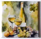 White Wine FRIDGE MAGNET sign advertisement "style G"