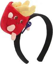 [MOBUTOFU] Cartoon Funny French Fries Head Button Hamburger Party Hat Funny Costume Headbands Food Styling Props Joke Hats for Teens French Fries Halloween Costume Face Funny Headbands Fabric