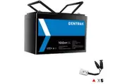 Gentrax 12V 100Ah Lithium Battery + 5* 14AWG 10cm Solar Charging Cable to Anderson