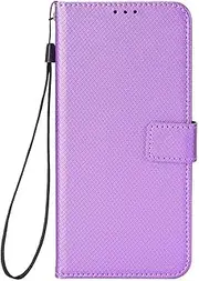 [HWPIVOX] Phone Case for Tecno Spark 40 4G, Leather Wallet Case for Tecno Spark 40 4G Non-Slip PU Leather Cover, Flip Folio Book Phone Cover Purple