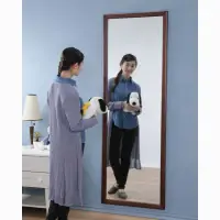 在飛比找momo購物網優惠-【鏡王之王】180公分加大型實木壁鏡 掛鏡 全身鏡 穿衣鏡(