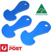 3 pcs Baby Blue Removable Shopping Trolley Token Unlocker ALDI Coles Woolworths