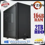 AMD Ryzen 5600G 16GB RAM 2TB Stock Day Trading Computer Desktop System PC