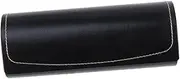 [Healeved] Handmade PU Leather Eyeglass Case Vintage Pattern Protective Case for Glasses Durable Hard Shell Design Black Eyewear Storage