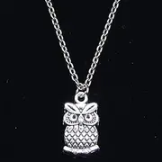 [ZOJK] Necklace 20X11Mm Big Eyes Owl Pendants Short Long Women Men Colar Choker Jewelry Gift
