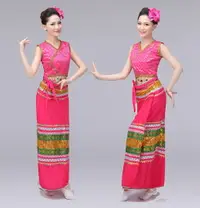 在飛比找樂天市場購物網優惠-新傣族舞蹈服葫蘆絲潑水節舞蹈演出服 傣族魚尾裙民族服裝/舞臺