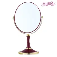 在飛比找momo購物網優惠-【幸福揚邑】8吋超大歐式時尚梳妝美容化妝放大雙面桌鏡(橢圓鏡