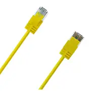 Cruxtec Cat6A Ultra Slim Ethernet Cable - 30cm - Yellow [RF6A-003-YE]