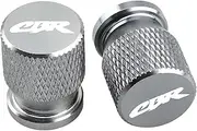 jiningxinxin Compatible With CBR CBR650R 650 R CNC Aluminum Tyre Valve Cap Wheel Air Port Cover Motorcycle Accessories(CBR Titanium)