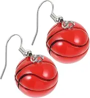 1 Pair Sports Ear Pendant Sports Ball Earrings Football Earrings Peculiar Earrings Basketball Theme Party Favors Mini Baseball Ornament Baseballs Earrings for Women Resin
