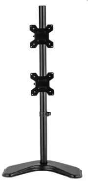 Adjustable Vertical Dual Monitor TV Desktop Mount Stand Tilt Swivel Fits 13- 27"