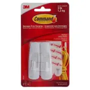 Lot of 2 3M COMMAND 2Pk White Medium Hooks FREE SHIPPING