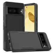ZUSLAB Pixel 7a Case Rugged Defender Protective Heavy Duty Shockproof Dustproof Cover for Google (2023) - Black