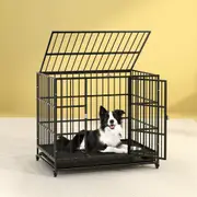 95cm x 65cm x 85cm i.Pet Dog Cage Crate Large Puppy Cat Anti-Bite Pet Kennel Wheels w/Tray Metal