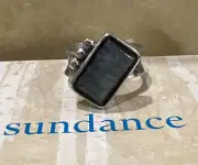 NWT Sundance Catalog Silver Labradorite “Tilt A Whirl Ring” Size 6 $178
