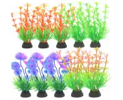 10Pc Of Aquarium Decorated With Plant Plastics, Aquarium Accessories Decorations, Aquarium Decorations.,Mixstyle2