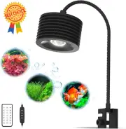 Lominie LED Aquarium Light with Timer, Clip-On for Nano Fish Tank & Planted Tank