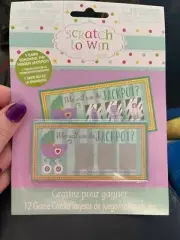 Baby Shower Scratch Offs JACKPOT TICKETS 12CT. Party Favors Games New!!!