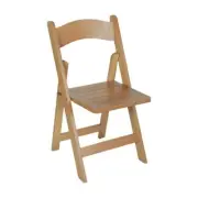 Oak Natural Wood Folding Chair with Solid Wood Seat - Wedding Chair
