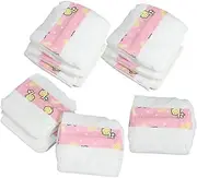KOMBIUDA 10pcs Doll Nappies for Dolls Safe Diapers for Pretend Play Encourages Skills and Empathy