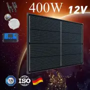 12V 400W Fixed Black Solar Panel Kit Mono Home Battery Charging 30A Controller