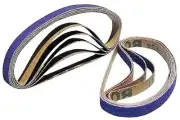 10 PCS 3/8" x 13" Zirconia Air File File Sanding Belts - 3/8 x 13 Inch 120 Grit
