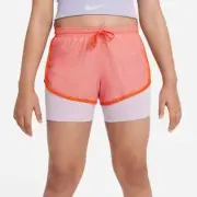 NIKE Pink Salt DRI-FIT TEMPO 2-IN-1 TRAINING/RUNNING SHORTS BIG KIDS/GIRLS M NEW
