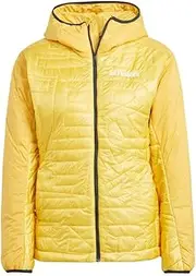 [adidas] Women's Terrex Xperior Varilite Primaloft Hooded Jacket, Preloved Yellow, Small