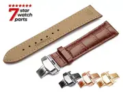 For TISSOT Watch Leather BROWN Strap Band Buckle Clasp Heritage Classic