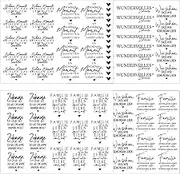 Hongma Rub On Sticker Approx. A5 19 x 14 cm Large Format Transfers 4 Pieces Sayings for Raysin for Keraflott Furniture Glass Wood DIY Decoration Rub On Foil Rub Stickers (Family is Home)