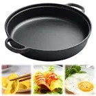 22/25cm Cast Iron Pan Non-stick Iron Wok Pancake Pot Gas Induction Cooker