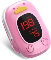 Kids Pulse Oximeter Finger Baby SpO2 Blood Oxygen Monitor Heart Rate with Alarm