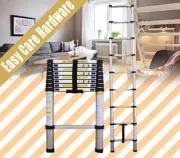 2 M Meter Single Telescope Telescopic Aluminium Extension Ladder
