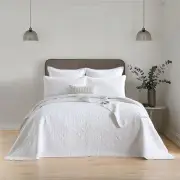 Renee Taylor Asher Jacquard White Coverlet Set