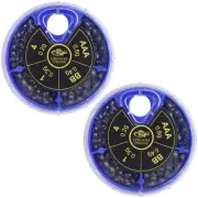 2Packs Micro Split Shot Lead Combo Removable Fishing Lead Pure Lead Sinkers W...