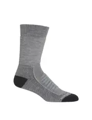 Icebreaker Merino Hike+ Heavy Crew Mens Socks - Blizzard Heather/Snow - L