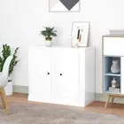 High Gloss White Sideboard Cabinet Kitchen Cupboard Hallway Display Storage 2PCS