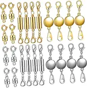 Uonlytech 24Pcs Magnetic Necklace Clasps and Closures Durable Magnetic Jewelry Clasps Versatile Use for Necklaces Bracelets and Anklets Smooth Surface for Comfort and Style