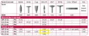 3pc Dental Abrasives CeraMaster COARSE Shank CA Shape MINI POINT 124C