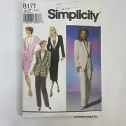 UNUSED 8171 VINTAGE SEWING PATTERN SIMPLICITY SKIRT PANTS JACKET WOMENS OPENED
